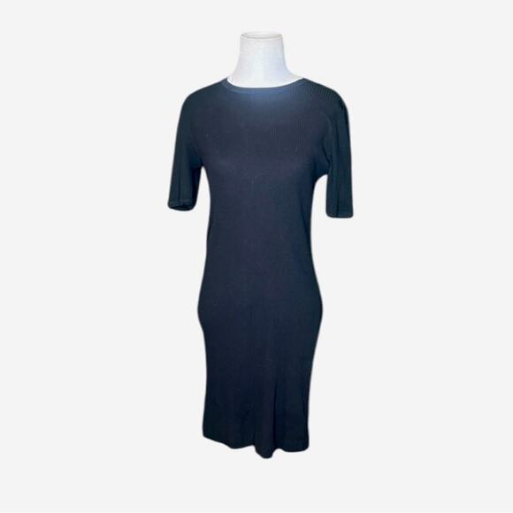 NWOT John Elliott Cotton Ribbed Black Mini Dress - Sz Small - Picture 4 of 9